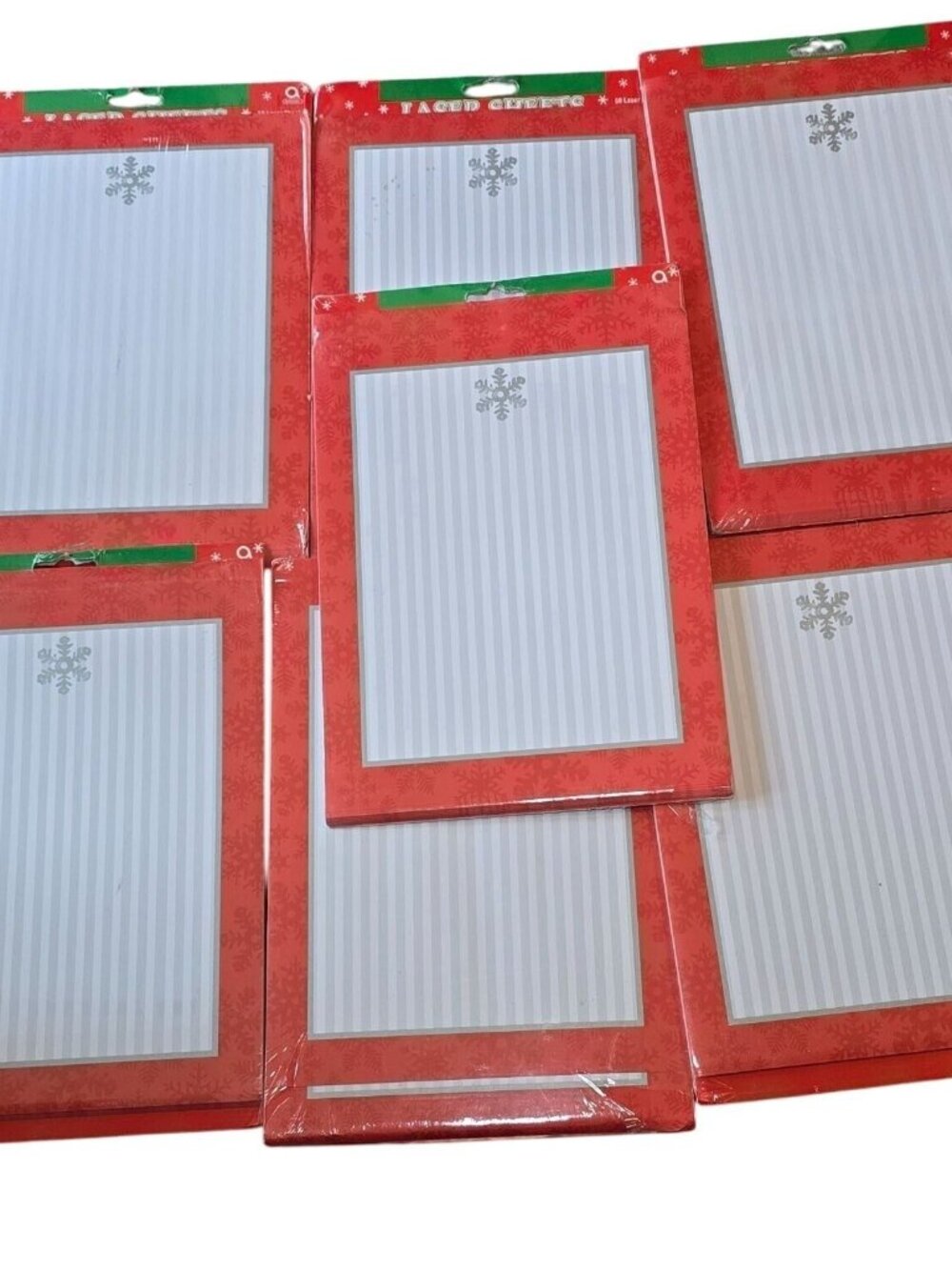 Christmas Paper Holiday Letter Crafting Menu 340 pages Red Sparkling Snowflake